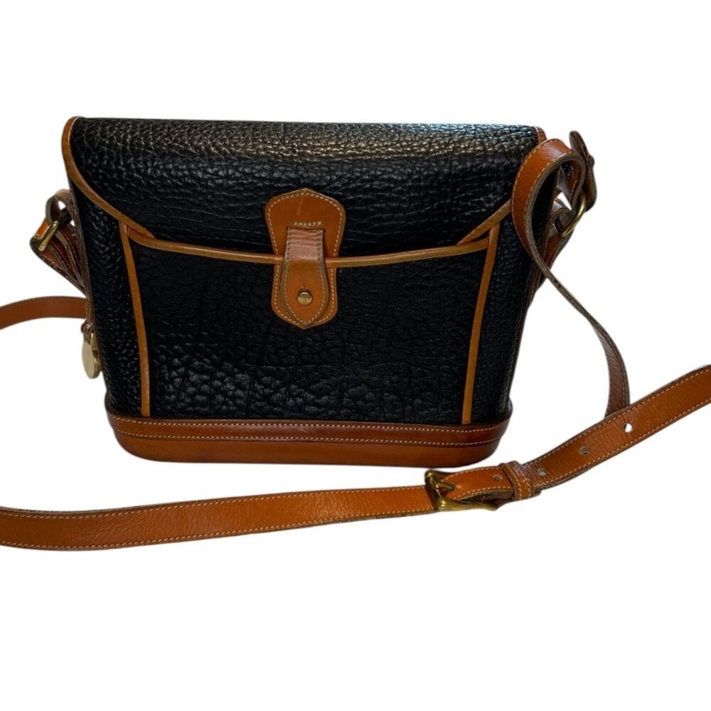 Dooney & Bourke Pebble Leather Black Tan Adjustable Shoulder Strap Crossbody Bag - Picture 11 of 11